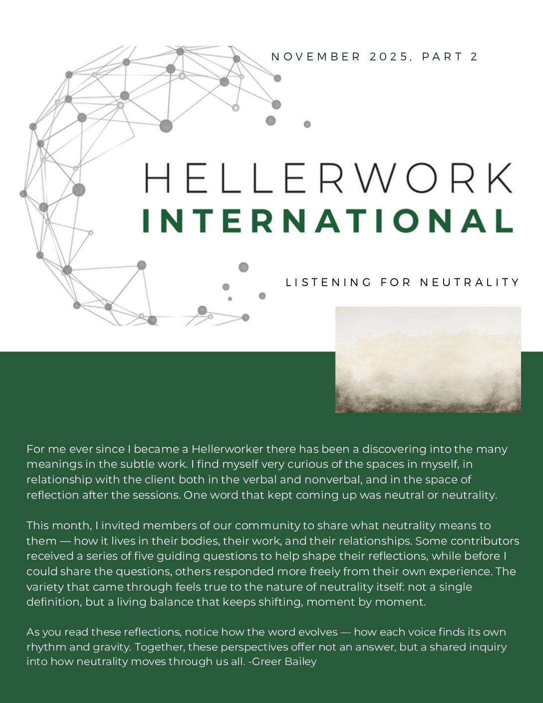 My Interview in the Hellerwork Newsletter Nov 2025